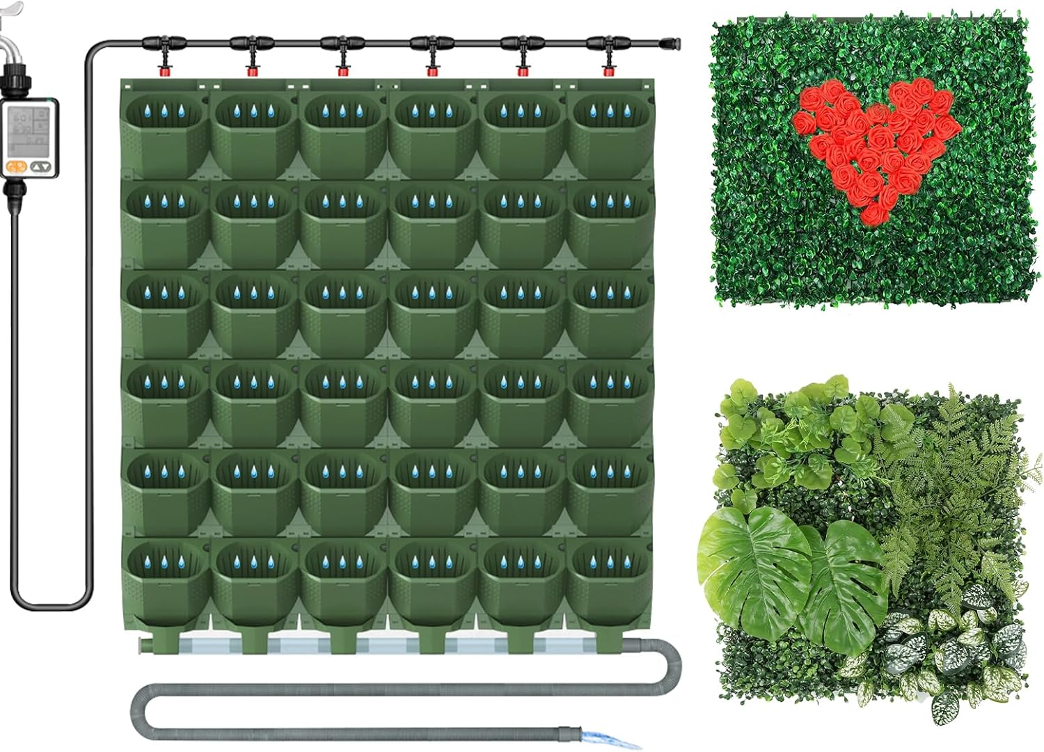 Verdarafarming Vertical Wall Planter – 36 Pockets self watering