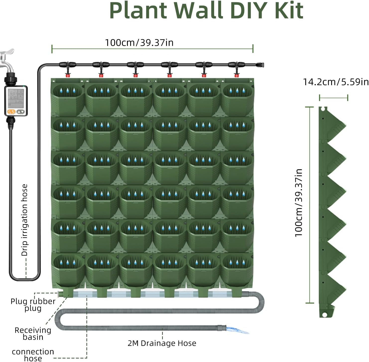 Verdarafarming Vertical Wall Planter – 36 Pockets self watering - Image 3
