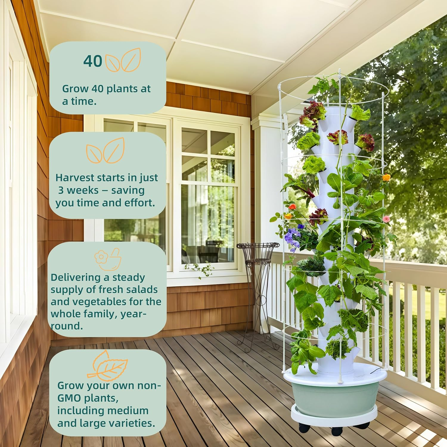 Verdarafarming 40-Pod Hydroponic Grow Tower Auto Timer - Image 3